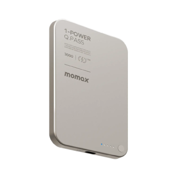 1-POWER Q.PASS 3000mAh Slim Magnetic Wireless Battery Pack (Titanium)
