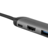 Verbatim USB-C Docking Station με HDMI 4K PD Ethernet Ασημί