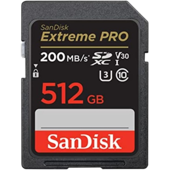 SanDisk Extreme Pro SDXC 512GB Class 10 U3 V30 UHS-I SanDisk Extreme Pro SDXC 512GB Class 10 U3 V30 UHS-I