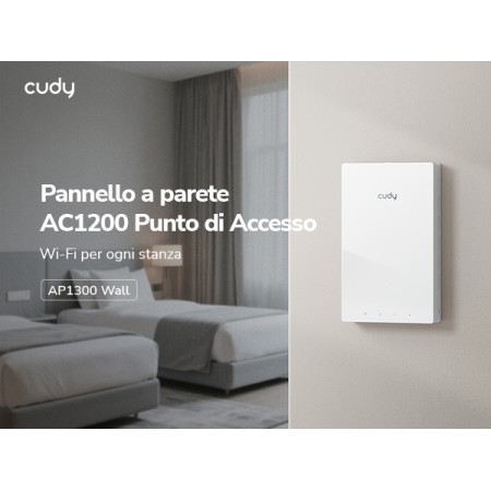 Cudy AP1300 WiFi Mesh Access Point – Dual Band Wi‑Fi 5 (2.4GHz & 5GHz) Wall Cudy AP1300 WiFi Mesh Access Point – Dual Band Wi‑Fi 5 (2.4GHz & 5GHz) Wall