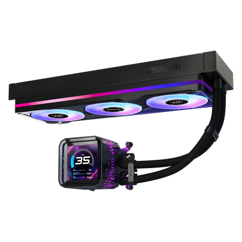 ASRock Phantom Gaming 360 LCD Υδρόψυξη Επεξεργαστή Τριπλού Ανεμιστήρα 120mm Socket AM4/AM5/1700 ARGB