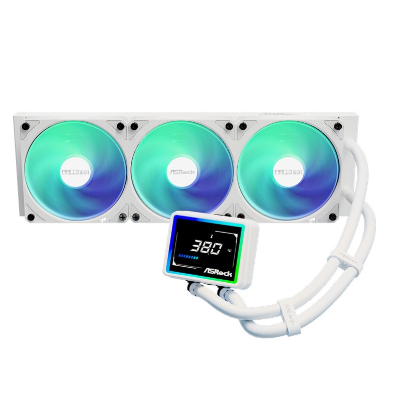 ASRock Pro 360 ARGB White Υδρόψυξη Επεξεργαστή Τριπλού Ανεμιστήρα 120mm για Socket AM4/AM5/1700