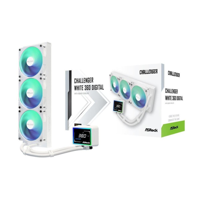 ASRock Pro 360 ARGB White Υδρόψυξη Επεξεργαστή Τριπλού Ανεμιστήρα 120mm για Socket AM4/AM5/1700