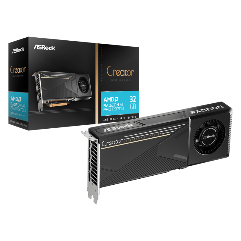 ASRock Radeon AI Pro R9700 32GB GDDR6 Creator
