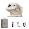 Aurzen BOOM mini Google TV Smart Projector Beige Case Bundle