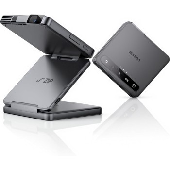 Aurzen ZIP Tri-Fold Portable Mini Projector Dark Grey