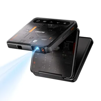 Aurzen ZIP Tri-Fold Portable Mini Projector Cyber
