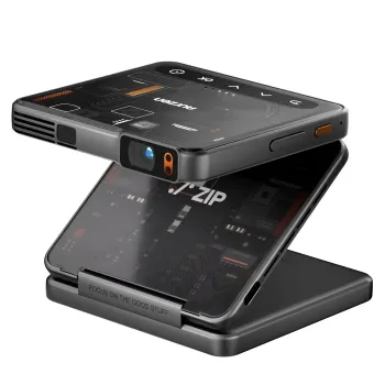 Aurzen ZIP Tri-Fold Portable Mini Projector Cyber