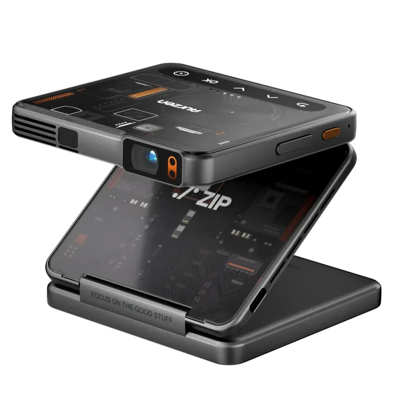 Aurzen ZIP Tri-Fold Portable Mini Projector Cyber