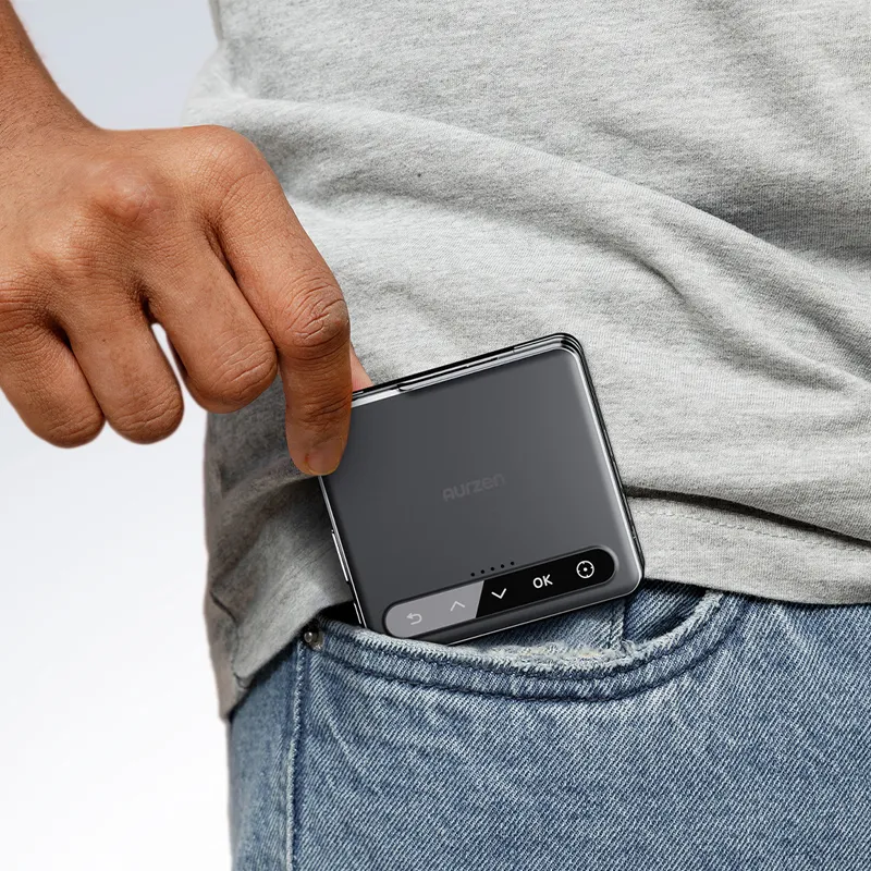 Aurzen ZIP Tri-Fold Portable Mini Projector Cyber