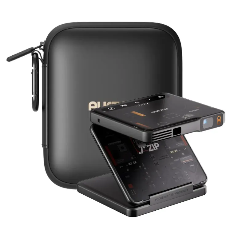 Aurzen ZIP Tri-Fold Portable Mini Projector Cyber