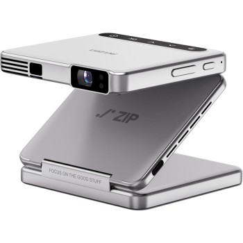 Aurzen ZIP Tri-Fold Portable Mini Projector White