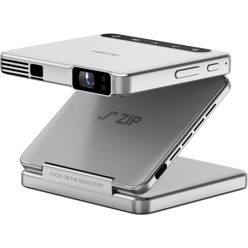 Aurzen ZIP Tri-Fold Portable Mini Projector White Aurzen ZIP Tri-Fold Portable Mini Projector White