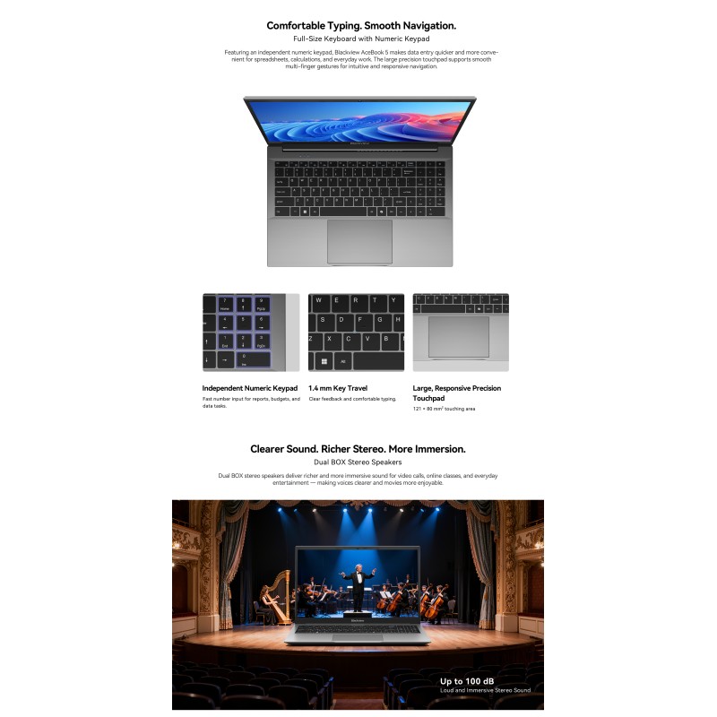 Blackview AceBook 5 – 15.6" | Intel® N6000 | 16GB RAM | 256GB SSD | Windows 11 Pro Blackview AceBook 5 – 15.6" | Intel® N6000 | 16GB RAM | 256GB SSD | Windows 11 Pro