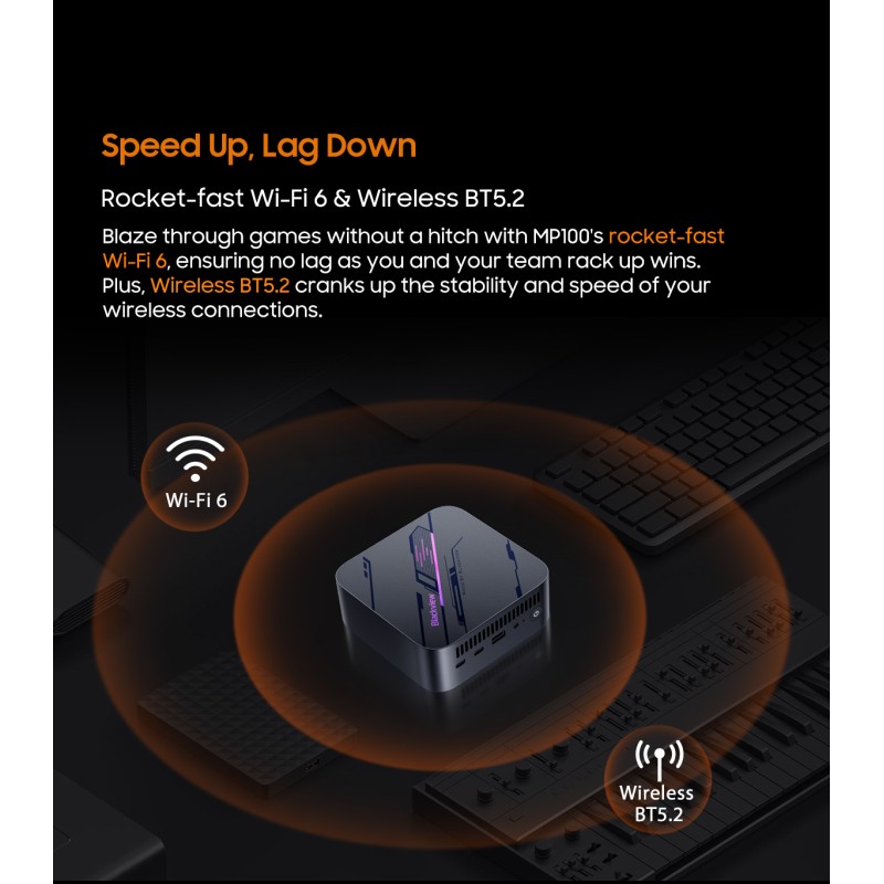 BlackView MP100 Mini PC Ryzen 5 7430U/16GB DDR4/512GB SSD/W11 Pro