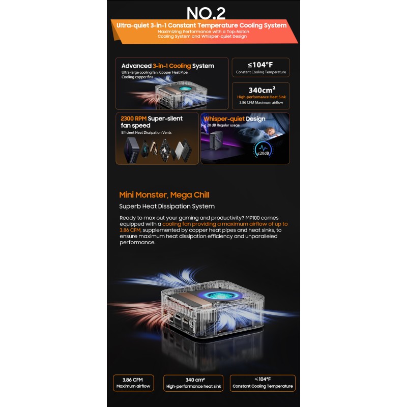 BlackView MP100 Mini PC Ryzen 5 7430U/16GB DDR4/512GB SSD/W11 Pro