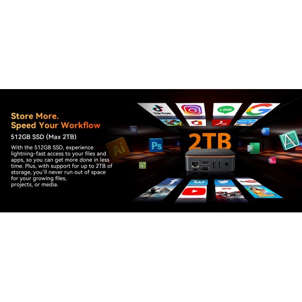 BlackView MP20 Mini PC Ryzen 3 3300U/16GB DDR4/512GB SSD/W11 Pro