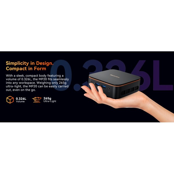 BlackView MP20 Mini PC Ryzen 3 3300U/16GB DDR4/512GB SSD/W11 Pro