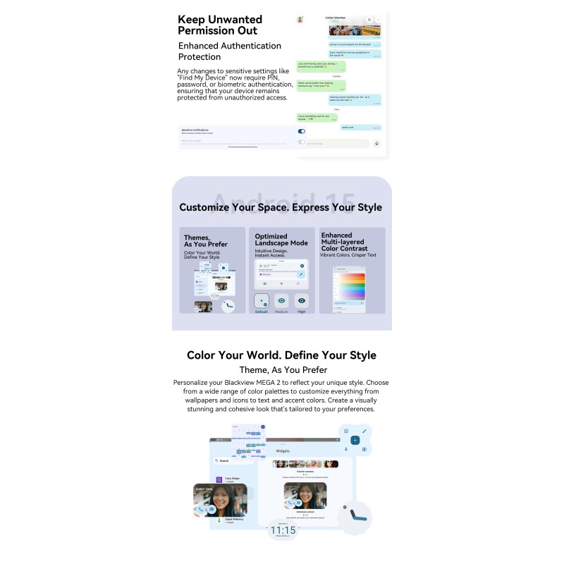 Blackview MEGA 2 – 12" Android 15 Tablet με WiFi | 12GB RAM, 256GB ROM | Blue