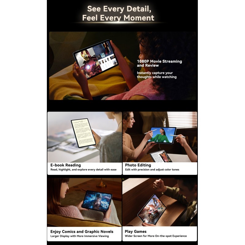 Blackview MEGA 2 – 12" Android 15 Tablet με WiFi | 12GB RAM, 256GB ROM | Green