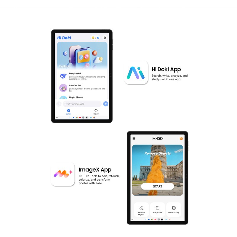 BlackView ZENO 10 |10.95" με WiFi & 5G (8GB/128GB) Grey Set Packing Gray