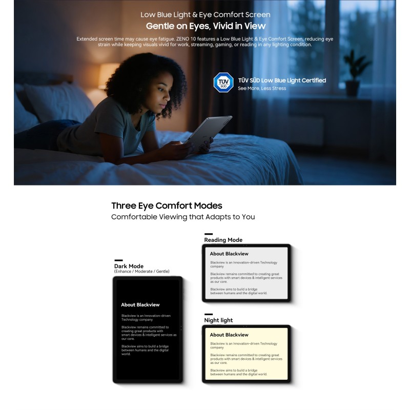 BlackView ZENO 10 |10.95" με WiFi & 5G (8GB/128GB) Grey Set Packing Gray