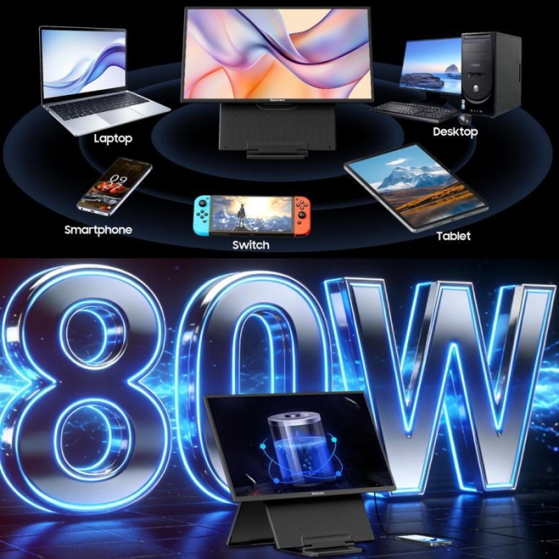 BlackView Table 10 IPS HDR Φορητό Monitor 23.8" FHD 1920x1080