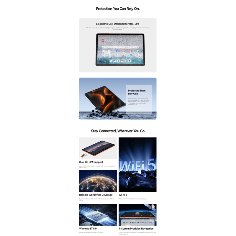 Blackview ZENO 5 11" 4G Tablet 8GB/128GB Grey – Full Set with Keyboard, Mouse & Stylus Blackview ZENO 5 11" 4G Tablet 8GB/128GB Grey – Full Set with Keyboard, Mouse & Stylus