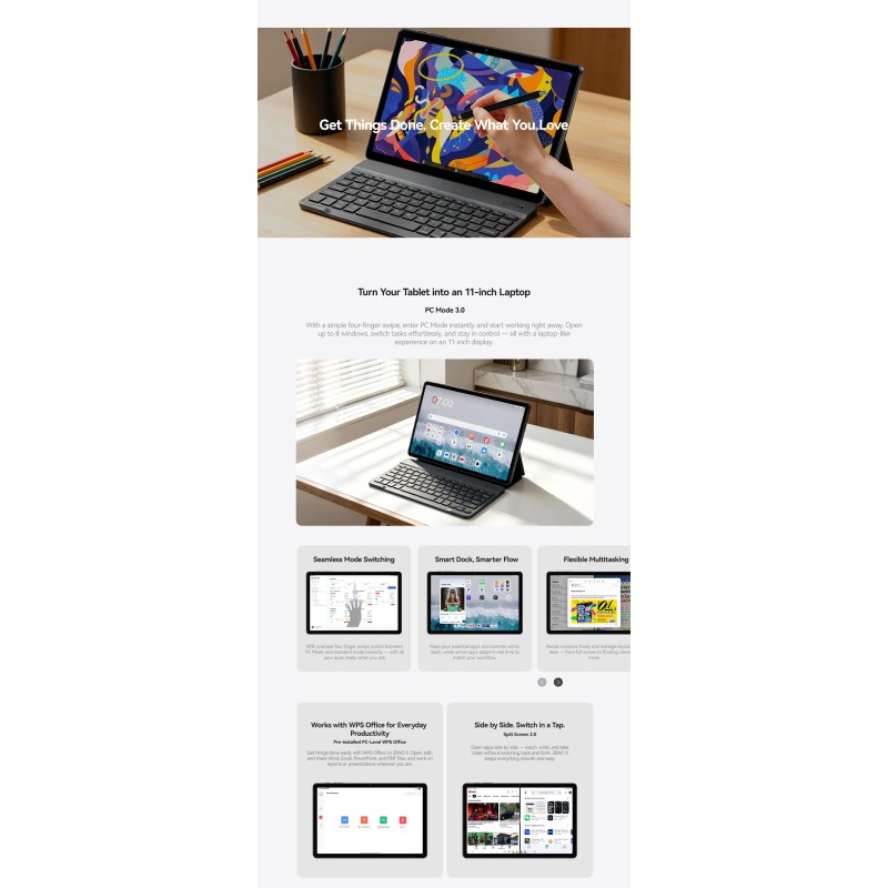 Blackview ZENO 5 11" 4G Tablet 8GB/128GB Grey – Full Set with Keyboard, Mouse & Stylus Blackview ZENO 5 11" 4G Tablet 8GB/128GB Grey – Full Set with Keyboard, Mouse & Stylus