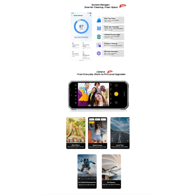 BlackView Fort 100 Dual SIM (8/128GB) Ανθεκτικό Smartphone Lunar White