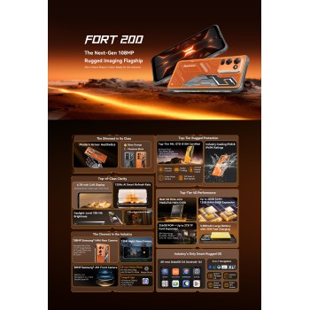BlackView Fort 200 Dual SIM (12/256GB) Ανθεκτικό Smartphone Blaze Orange
