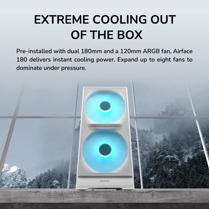 Cougar AIRFACE 180 RGB Black