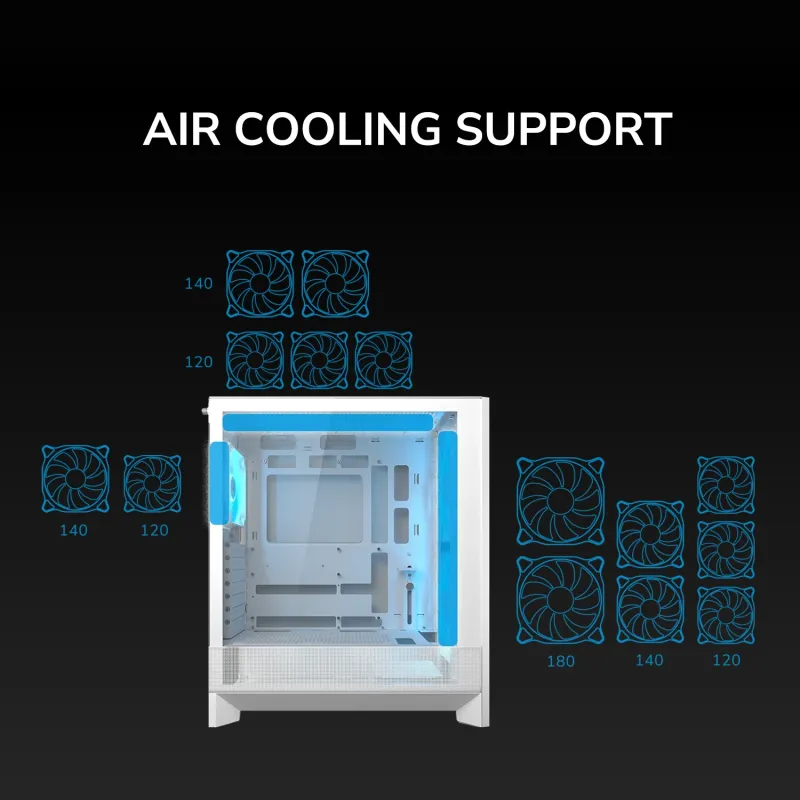 Cougar AIRFACE 180 RGB Black