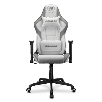 Cougar Armor Elite Gaming Καρέκλα με 2D Μπράτσα και PVC Leather Λευκή