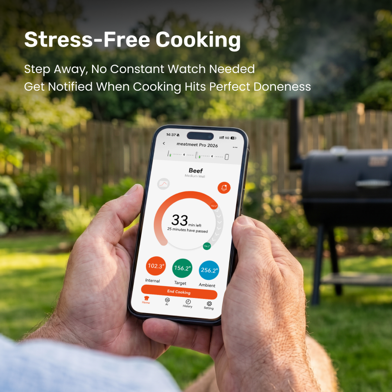 Meatmeet Pro Ασύρματο Smart Θερμόμετρο Κρέατος Bluetooth