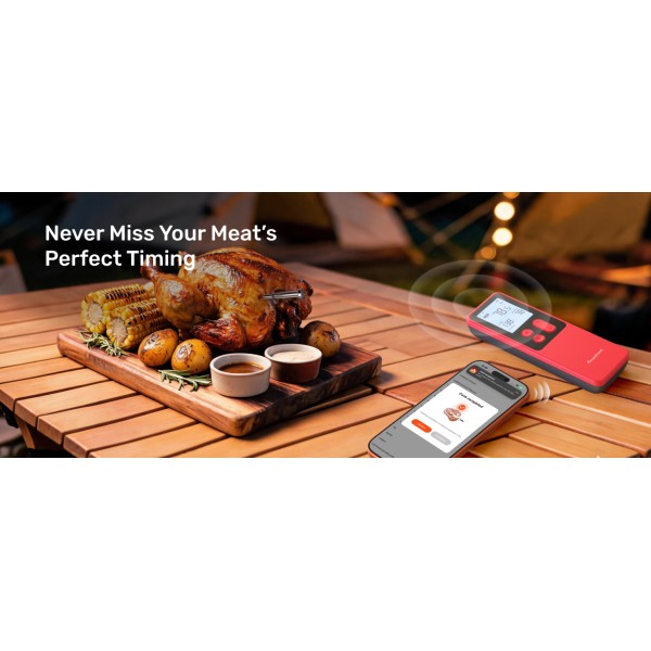 Meatmeet S Pro Smart Ασύρματο Θερμόμετρο Κρέατος Wi-Fi & Bluetooth Meatmeet S Pro Smart Ασύρματο Θερμόμετρο Κρέατος Wi-Fi & Bluetooth