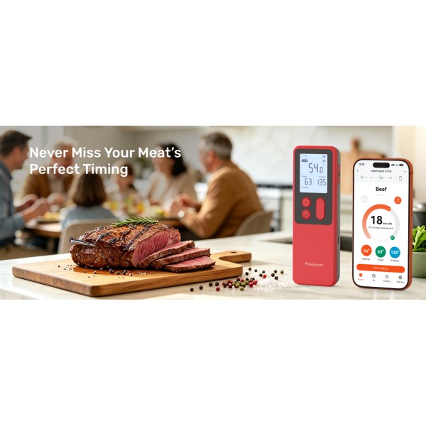 Meatmeet S Pro Smart Ασύρματο Θερμόμετρο Κρέατος Wi-Fi & Bluetooth Meatmeet S Pro Smart Ασύρματο Θερμόμετρο Κρέατος Wi-Fi & Bluetooth