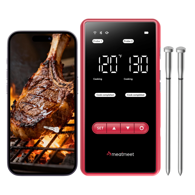 Meatmeet X Pro Smart Θερμόμετρο Κρέατος Wi-Fi & Bluetooth με 2 Probes