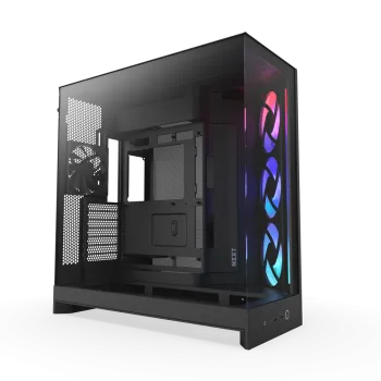 NZXT H9 Flow RGB Large Dual-Chamber Mid-Tower ATX Airflow Case Black
