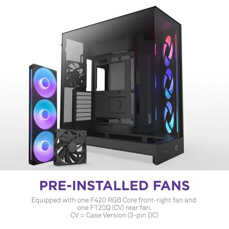NZXT H9 Flow RGB Large Dual-Chamber Mid-Tower ATX Airflow Case Black NZXT H9 Flow RGB Large Dual-Chamber Mid-Tower ATX Airflow Case Black