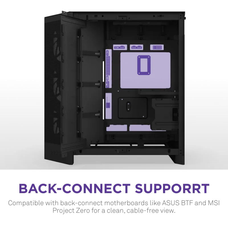 NZXT H9 Flow RGB Large Dual-Chamber Mid-Tower ATX Airflow Case Black NZXT H9 Flow RGB Large Dual-Chamber Mid-Tower ATX Airflow Case Black