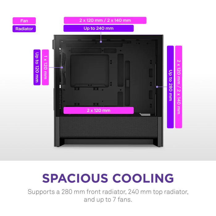 NZXT H3 Flow Mini Tower Black