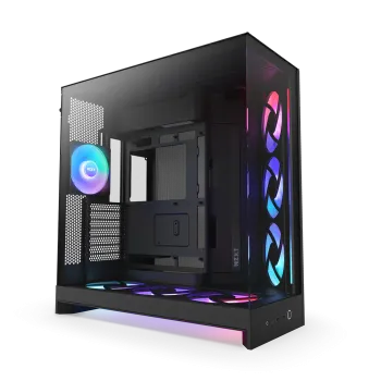 NZXT H9 Flow RGB+ (2025) Dual-Chamber Mid-Tower & Control Hub - All Black