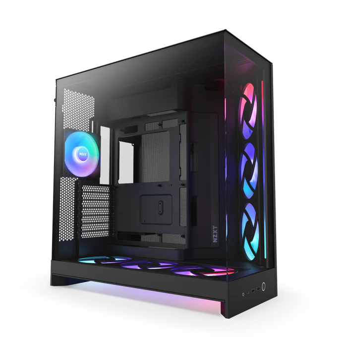 NZXT H9 Flow RGB+ (2025) Dual-Chamber Mid-Tower & Control Hub - All Black