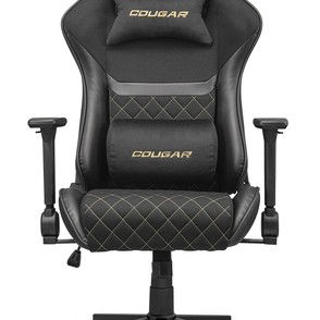 COUGAR Armor One V2 Gold F Gaming Chair, PVC/Fabric, Black