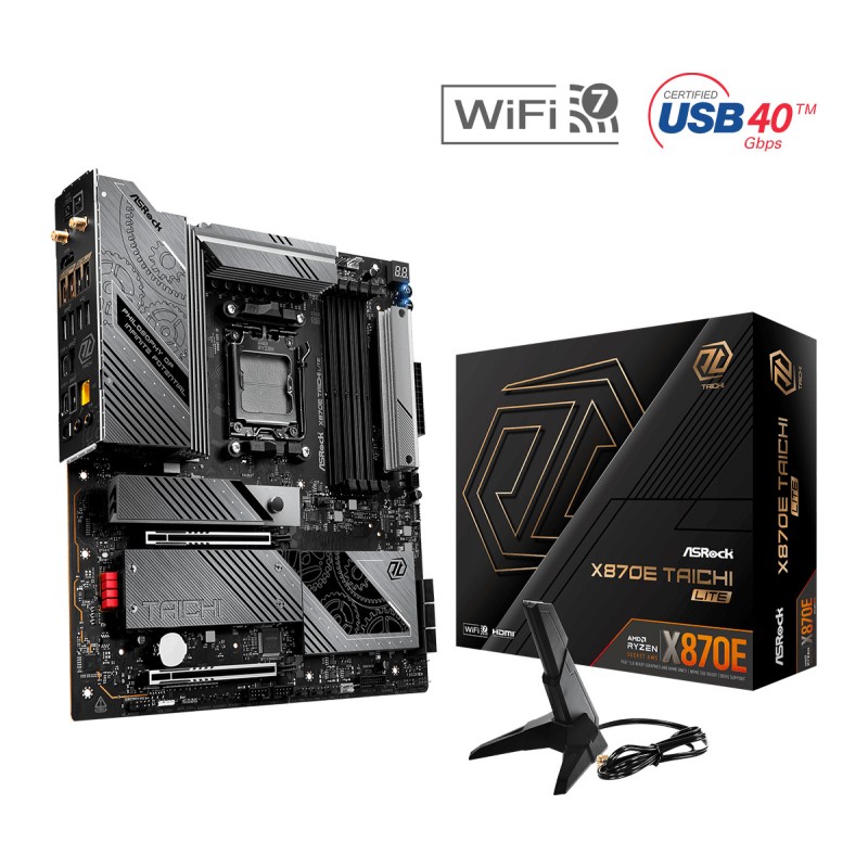 ASRock X870E Taichi Lite Wi-Fi Motherboard Extended ATX with AMD AM5 Socket