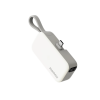 1-Power Mini 3-in-1 Power Bank 5000mAh USB-C White