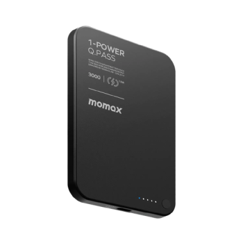 1-POWER Q.PASS 3000mAh Slim Magnetic Wireless Battery Pack (Black)