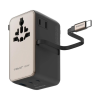1-World²⁺ 4-Port Mini Universal Travel GaN Charger with Built-In Retractable Cable 100W with Dual A 1-World²⁺ 4-Port Mini Universal Travel GaN Charger with Built-In Retractable Cable 100W with Dual A