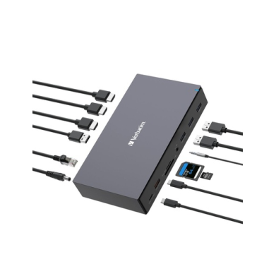 Verbatim CDS-17 USB-C Docking Station με DisplayPort / HDMI 4K PD Ethernet